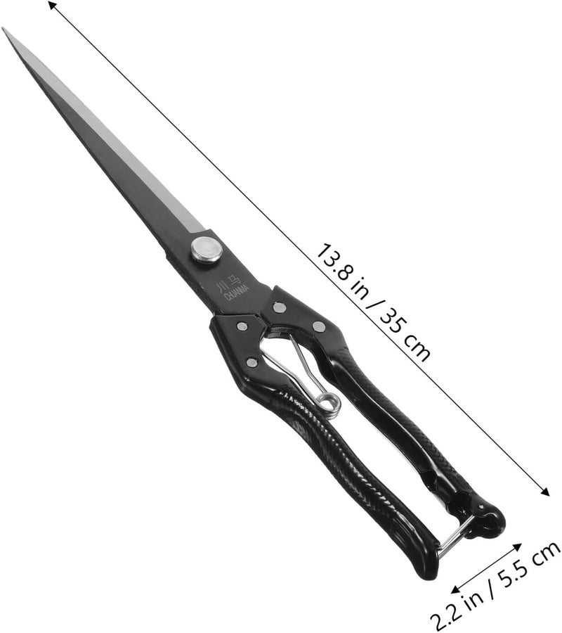 Yardwe مقصات الأغنام البيطرية 13.78 بوصة من الفولاذ الكربوني اليدوي مع مقبض مريح لتشذيب الحيوانات الزراعية بما في ذلك الأغنام والماعز والأبقار - Image 4